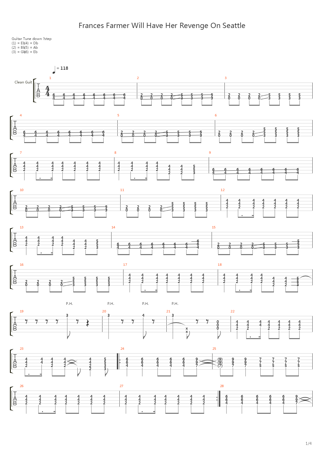 Frances Farmer Will Have Her Revenge On Seattle吉他谱