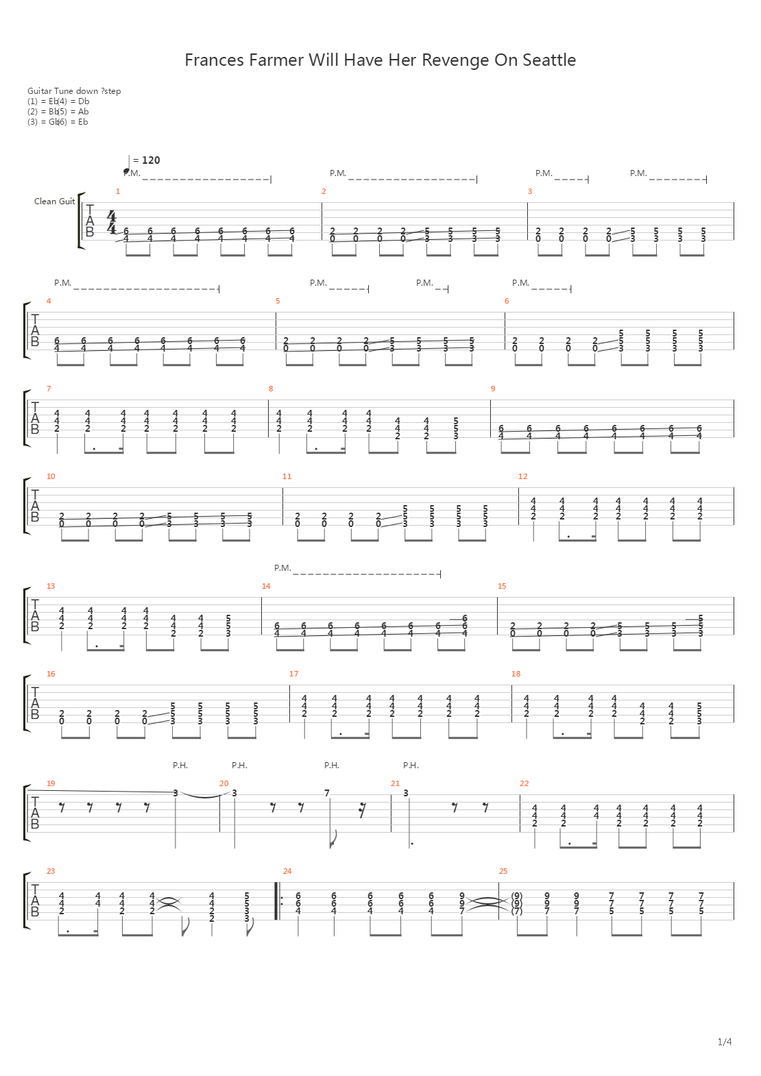 Frances Farmer Will Have Her Revenge On Seattle吉他谱