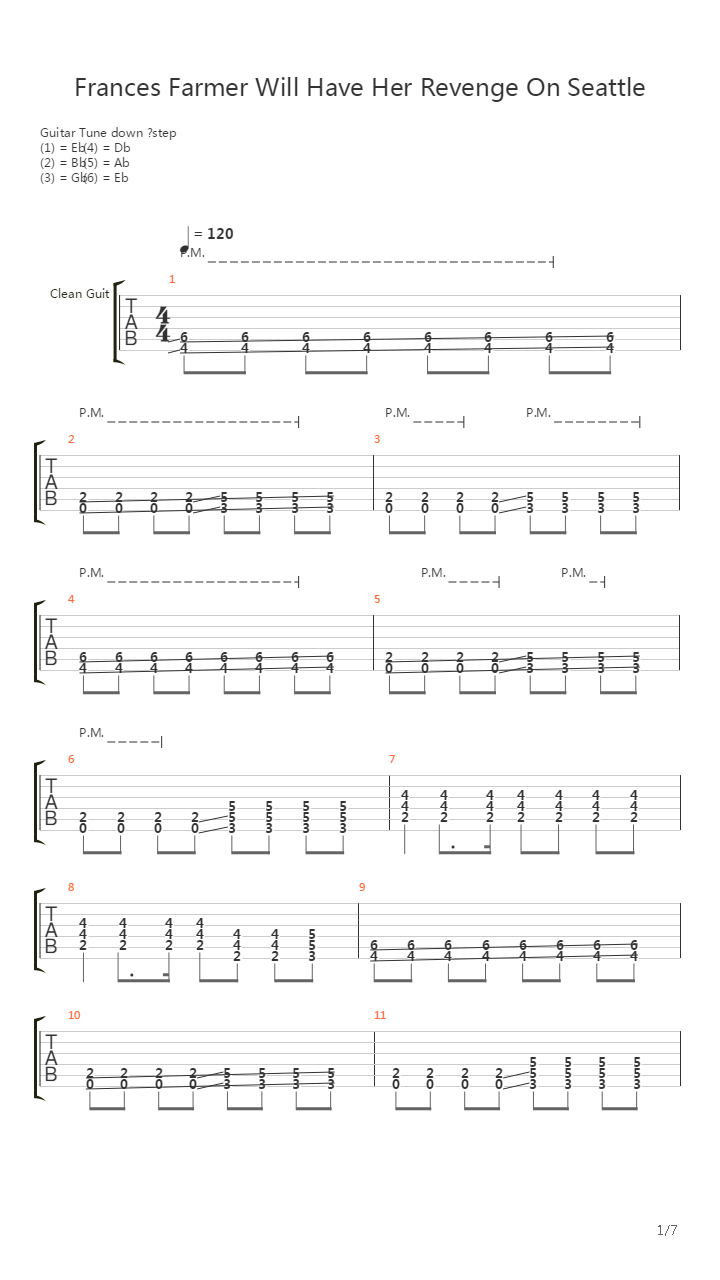 Frances Farmer Will Have Her Revenge On Seattle吉他谱