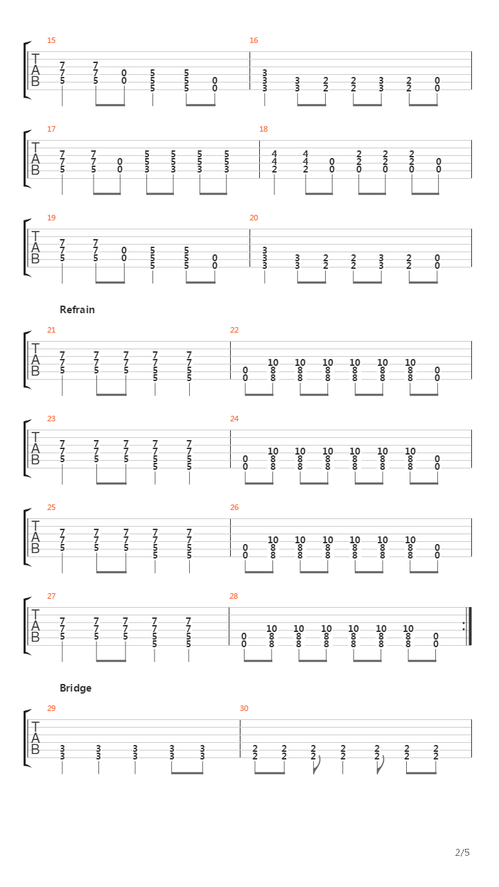 On A Plain吉他谱