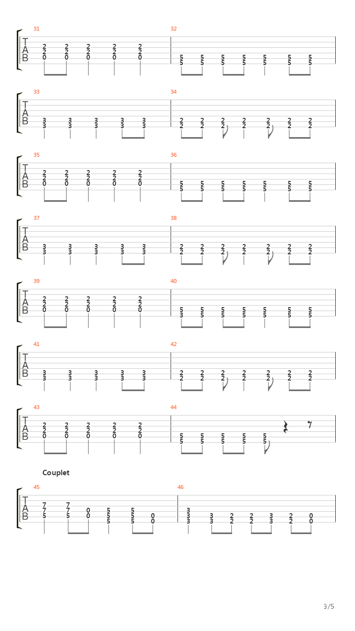 On A Plain吉他谱