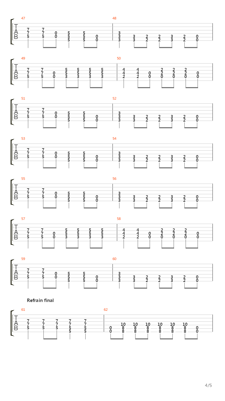 On A Plain吉他谱