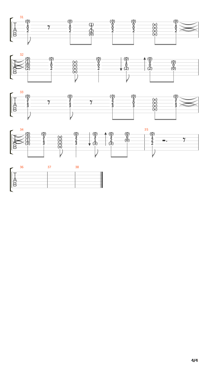 acoustic slap吉他谱