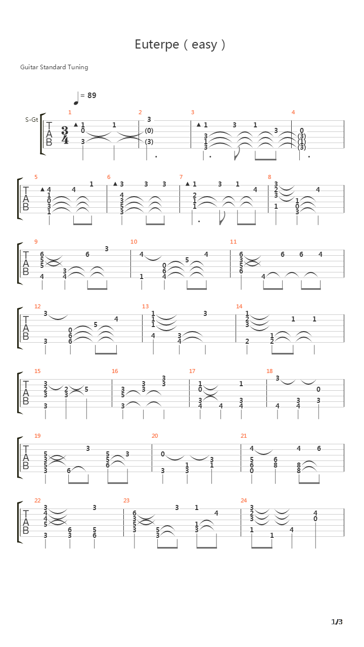 罪恶王冠 - Euterpe(エウテルペ 第二乐章)吉他谱