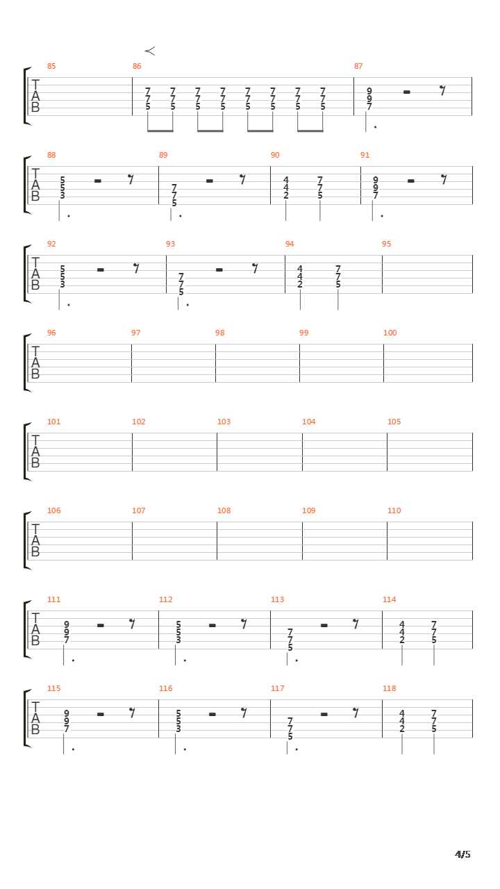 乐队开场曲吉他谱