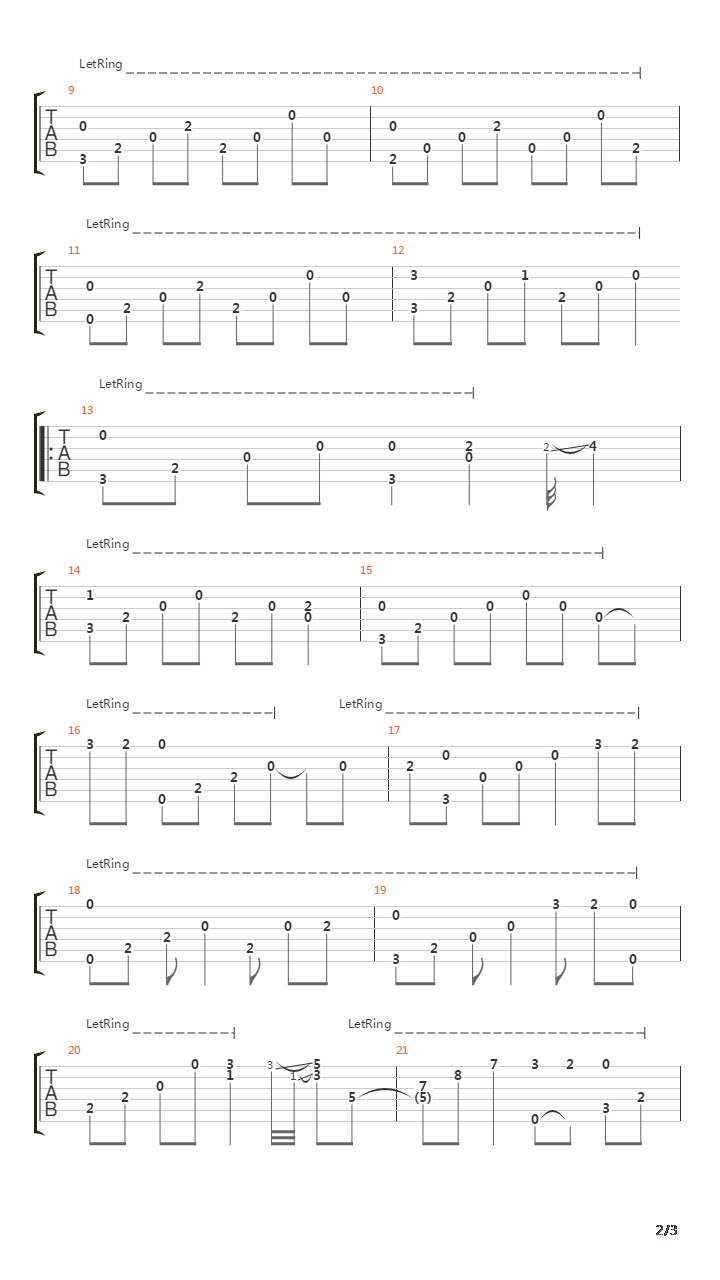 Though The Arbor（穿越林荫）吉他谱