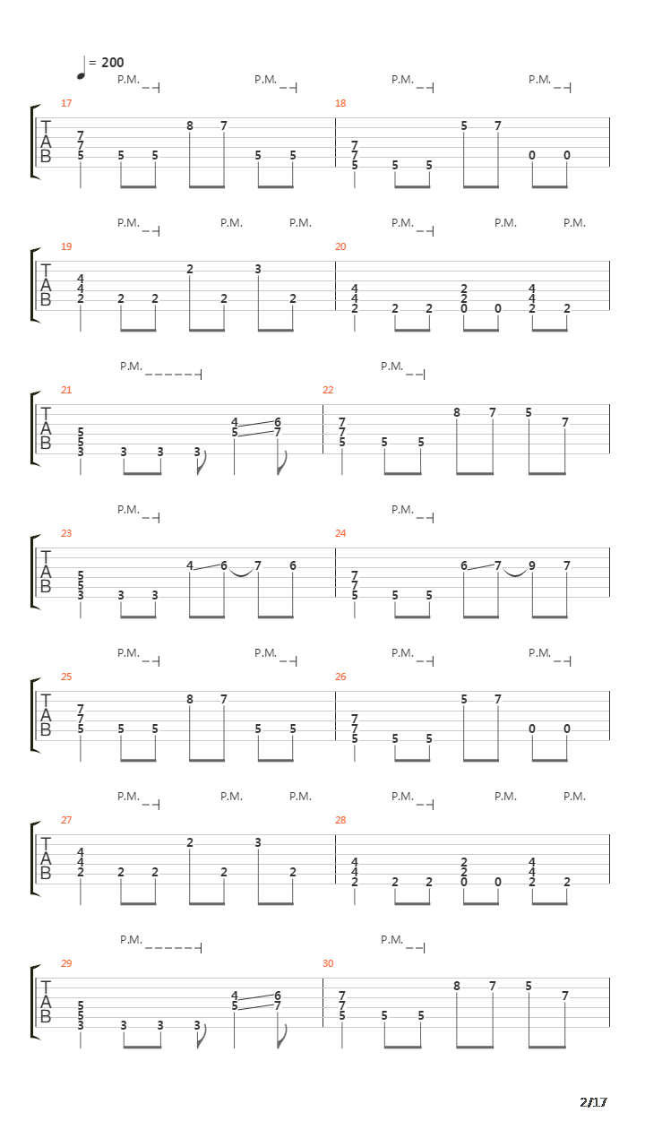 卡农 摇滚版（Canon Rock）吉他谱