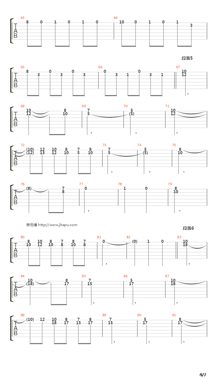 La Valse d'Amélie(天使爱美丽)吉他谱