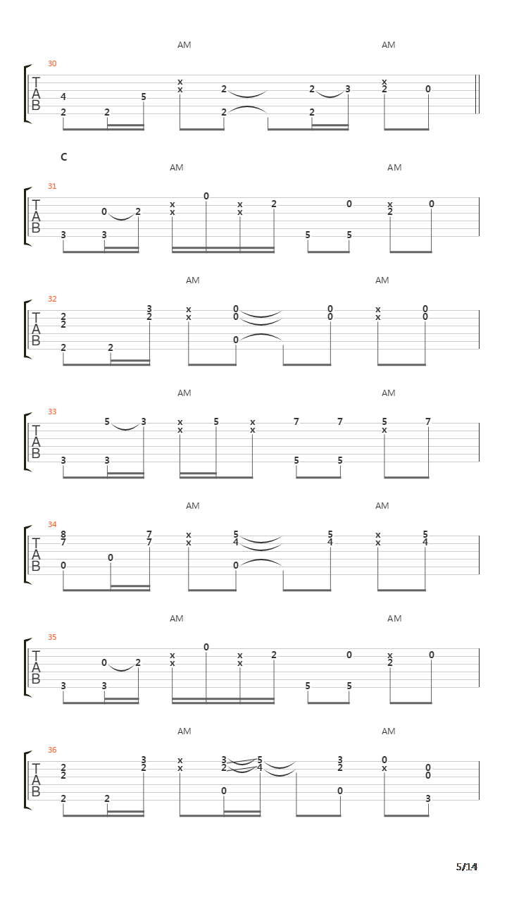 Overtake吉他谱