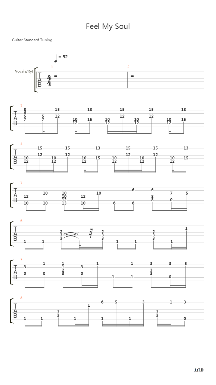 Feel My Soul吉他谱