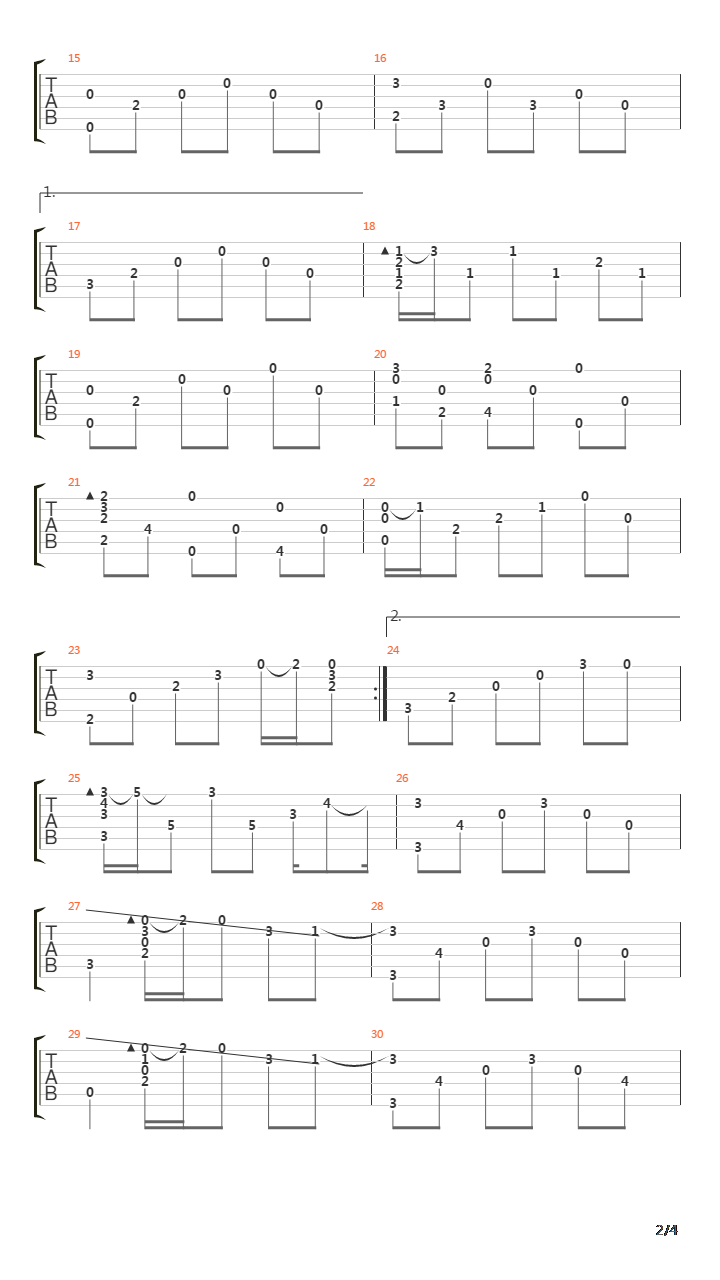 Moon River(月亮河)吉他谱