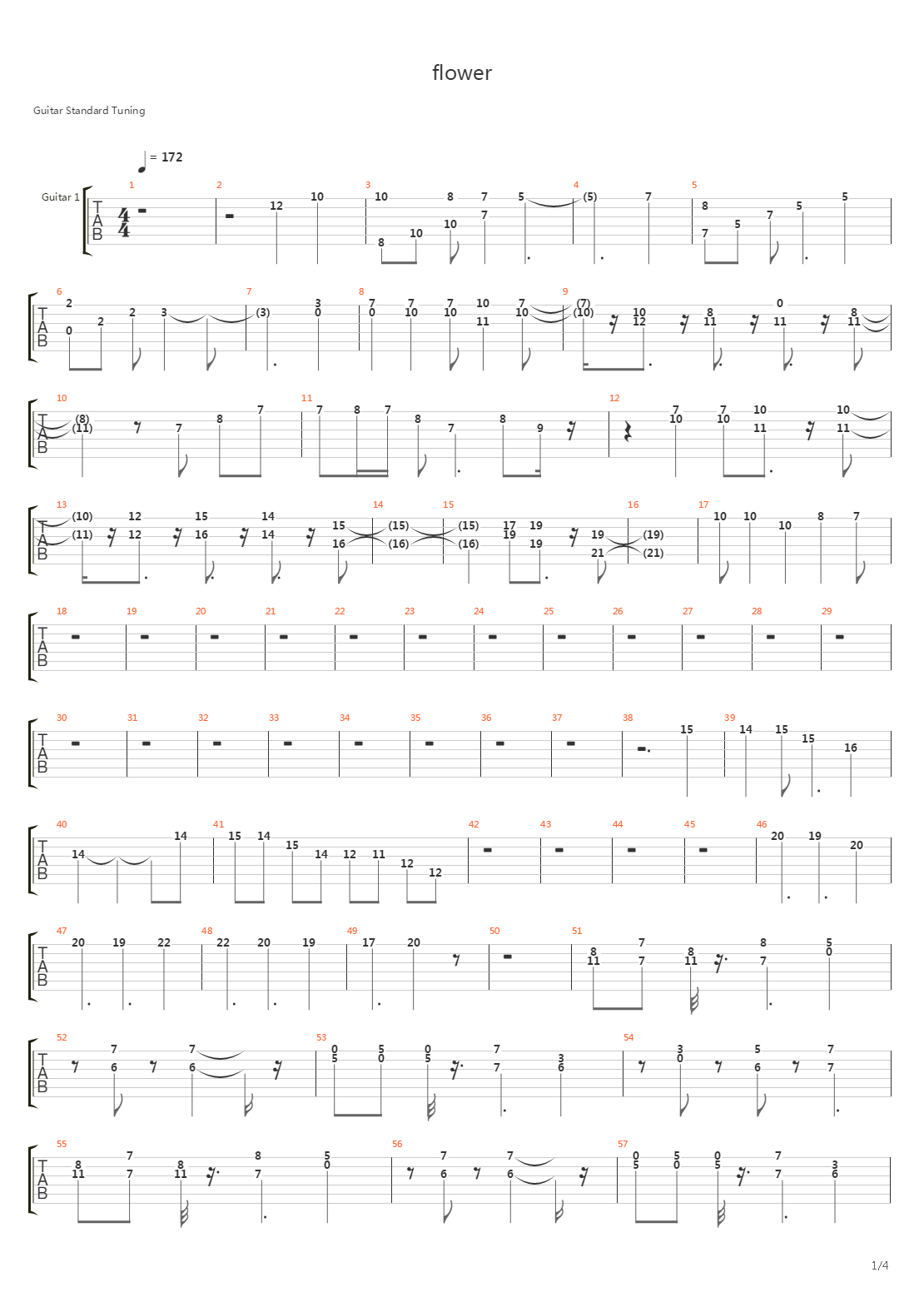 Flower吉他谱