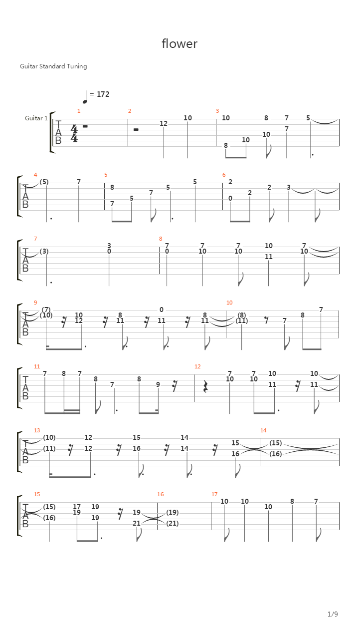 Flower吉他谱