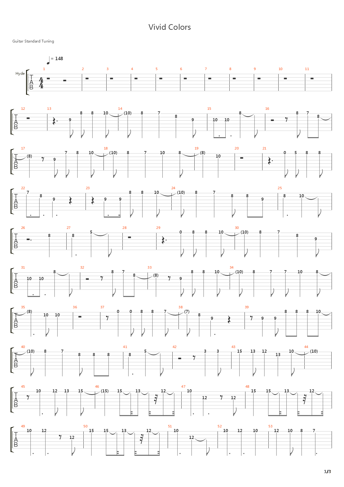 Vivid Colors吉他谱
