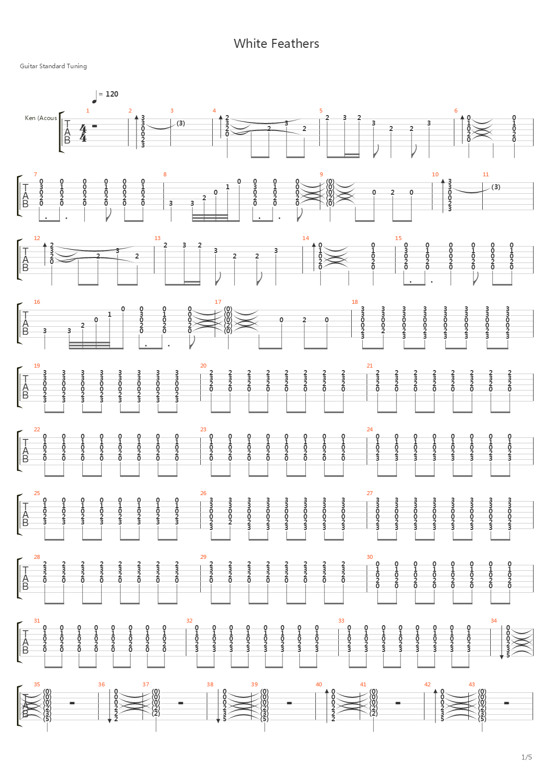 White Feathers吉他谱