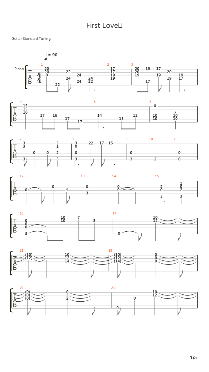 First Love吉他谱