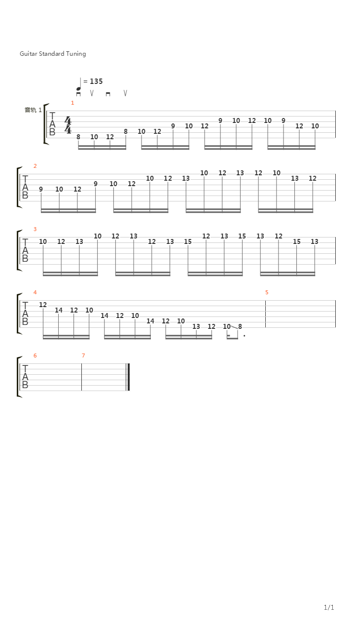 速度练习(10)--小林信一吉他谱