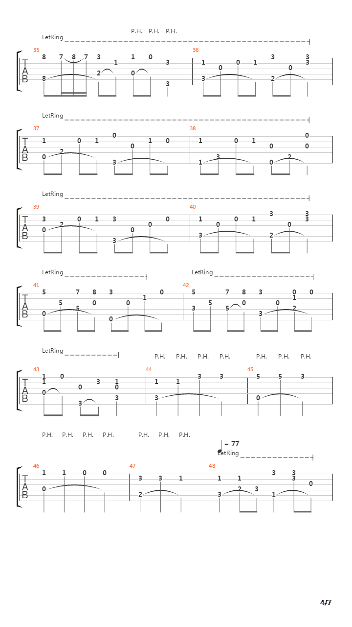 知足(独奏再改泛音)吉他谱