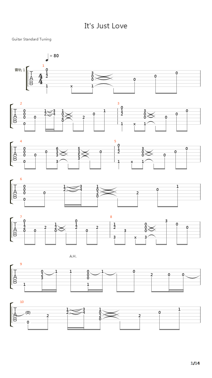 It's Just Love(“蜜丝佛陀”化妆品广告曲)吉他谱