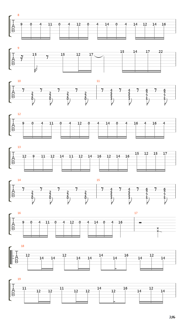 Red Zone(红色地带)吉他谱