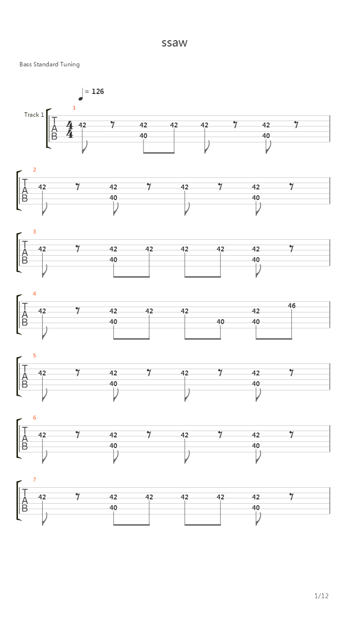 SSAW吉他谱