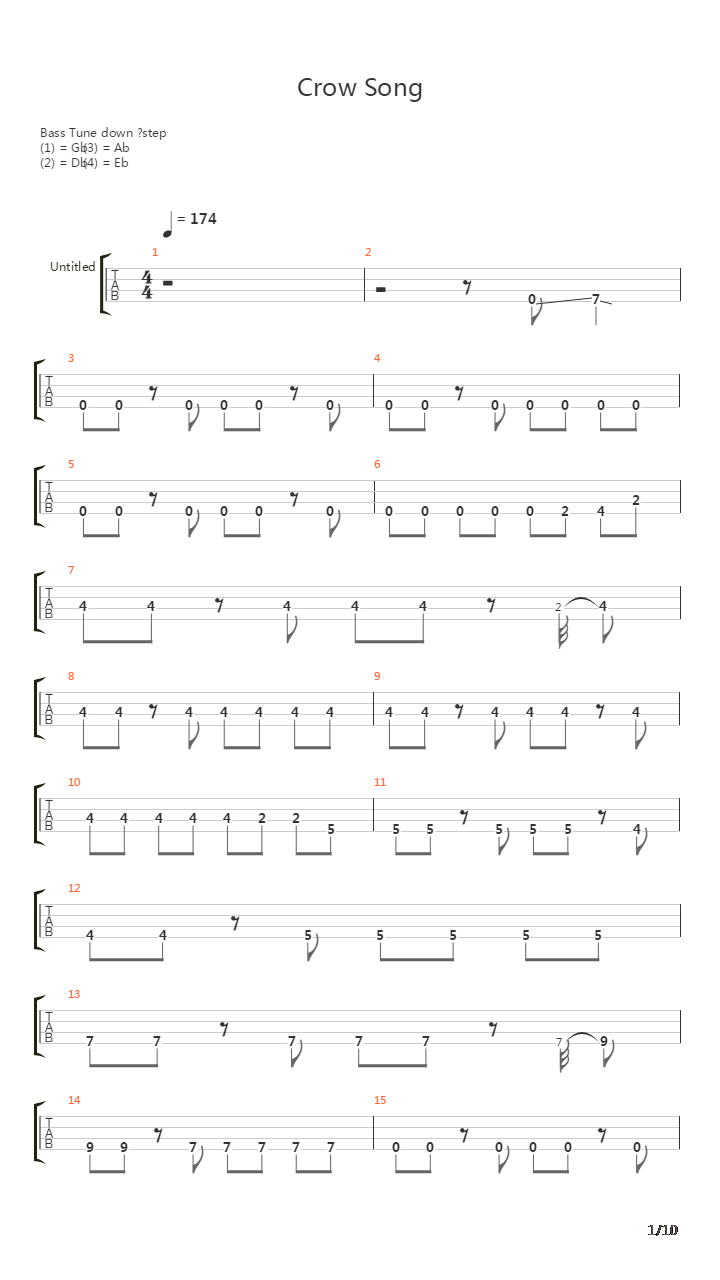 Angel Beats - Crow song吉他谱
