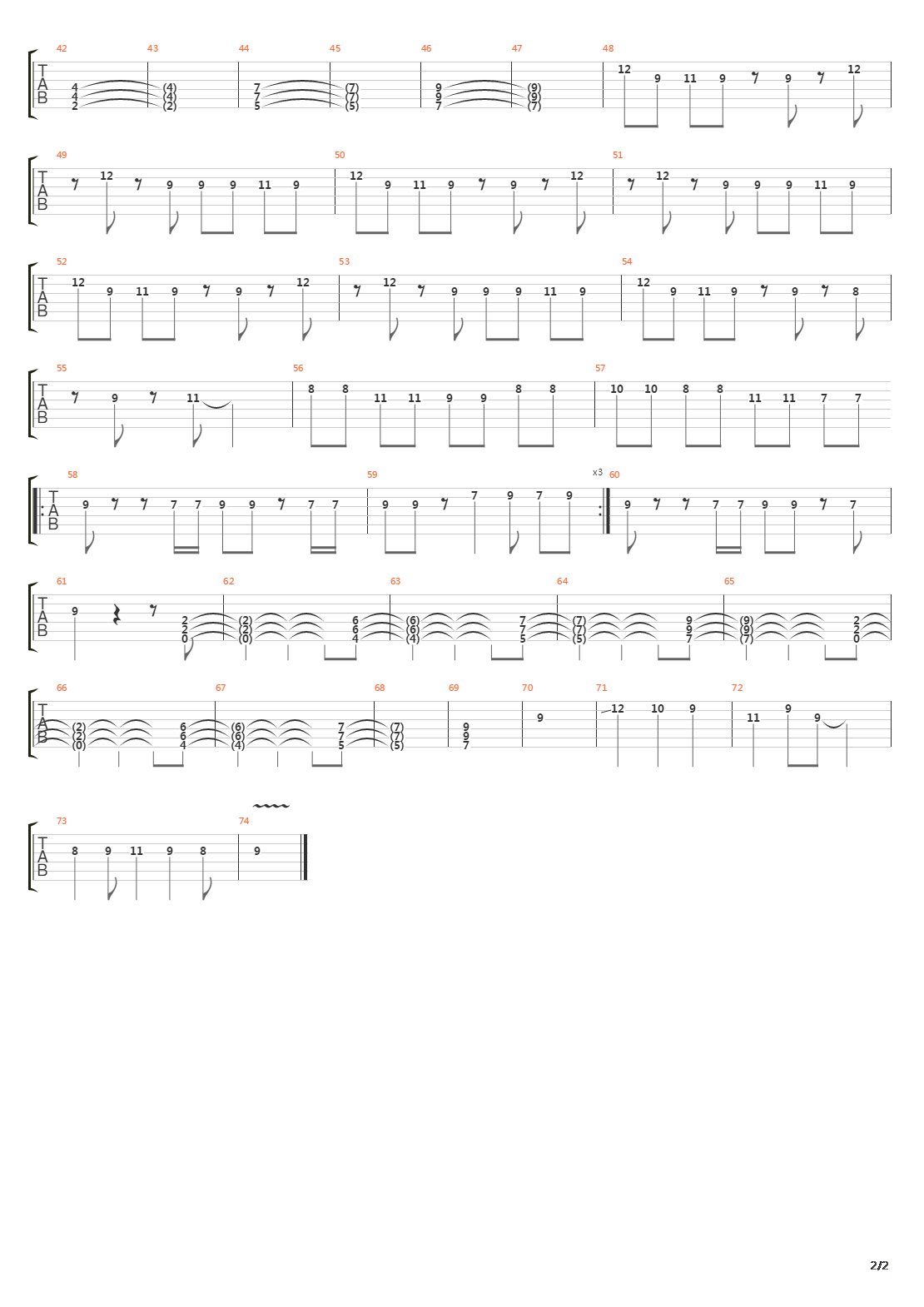摇曳百合第二季 ED - 100%ちゅ～学生吉他谱