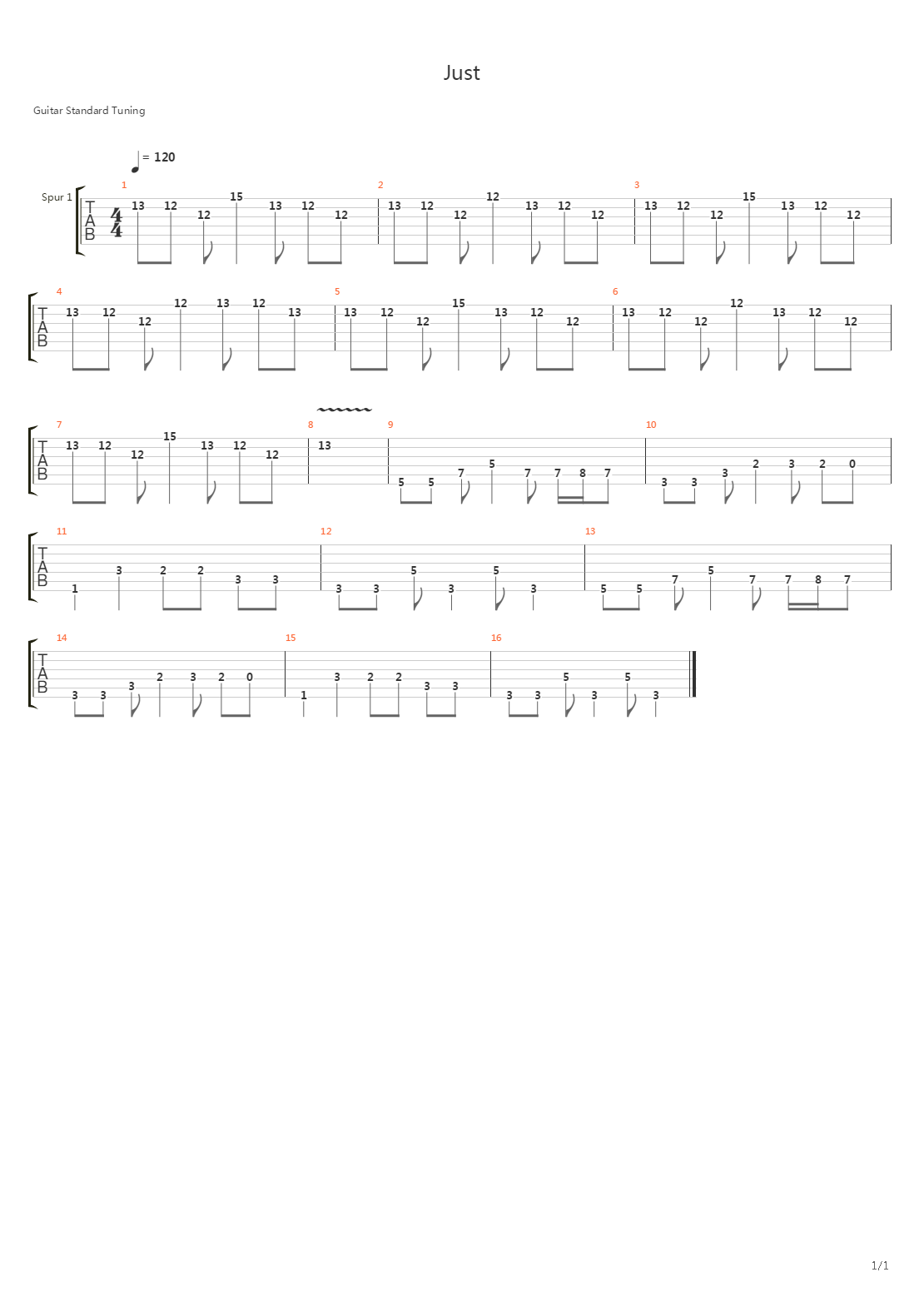 Just吉他谱