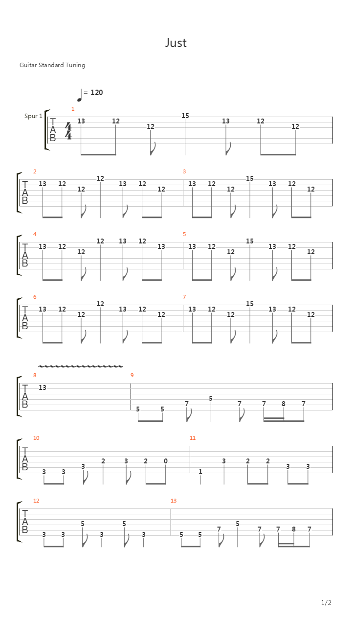 Just吉他谱