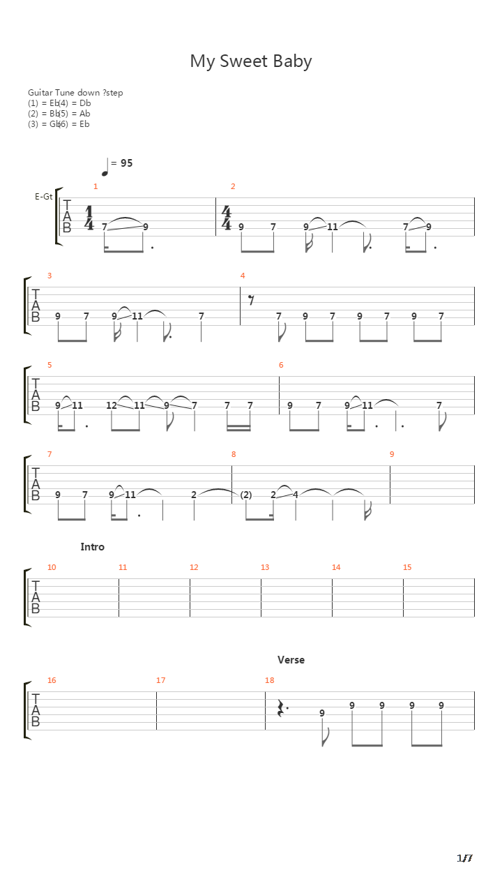 My Sweet Baby吉他谱