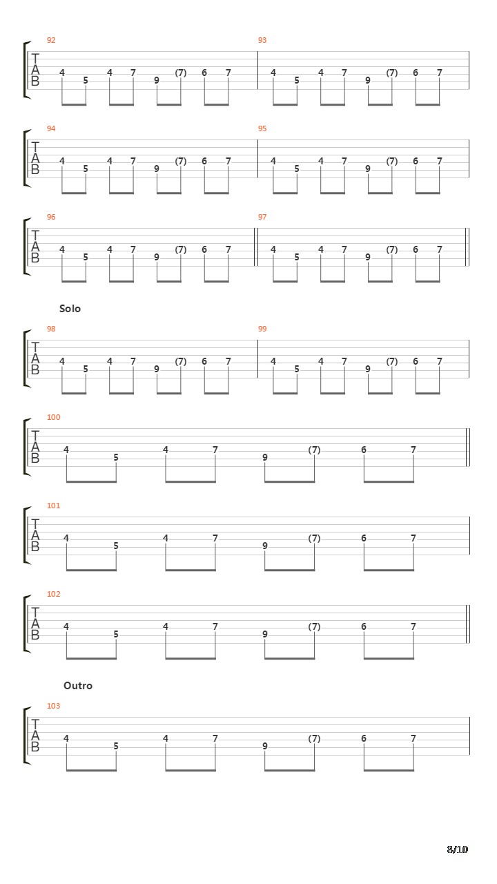 死囚乐园 OP -  One Reason吉他谱