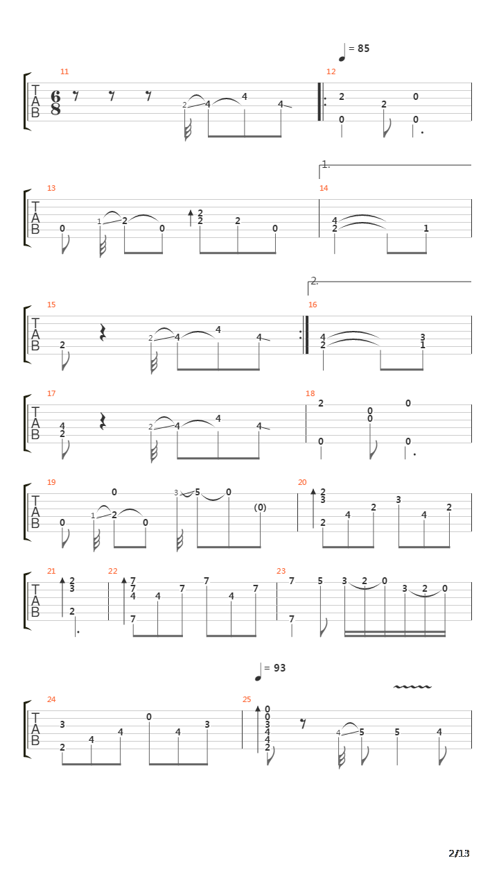 The Phantom Of The Opera吉他谱