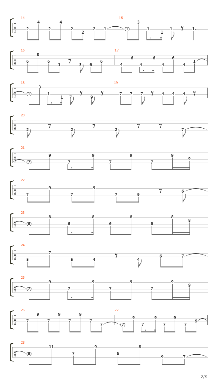 Pare吉他谱