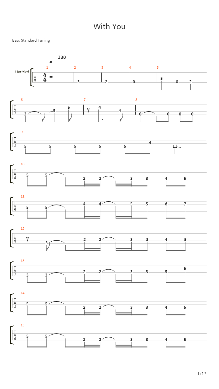 With You吉他谱