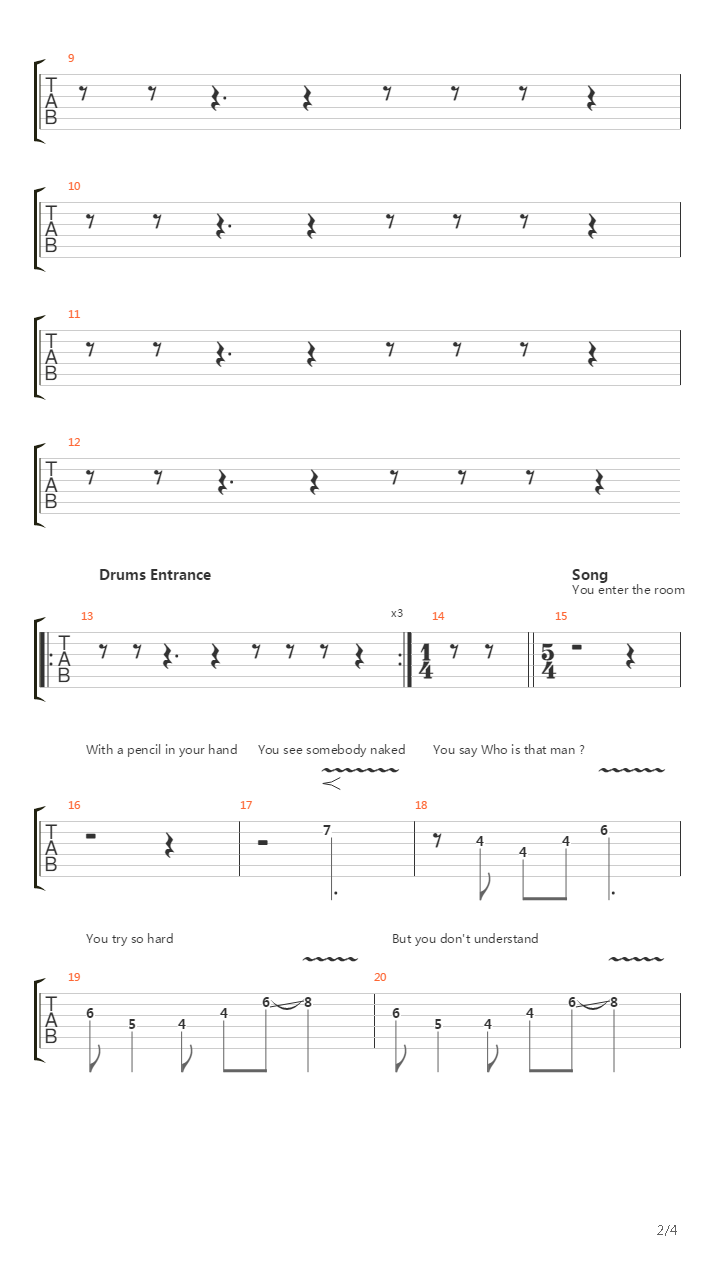 Ballad Of A Thin Man吉他谱