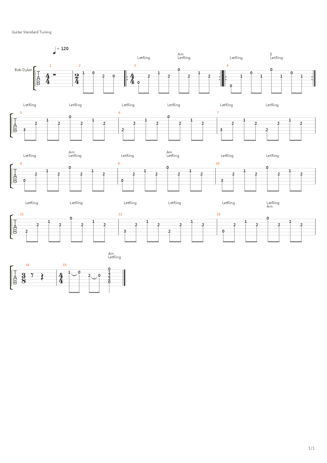 Senor吉他谱