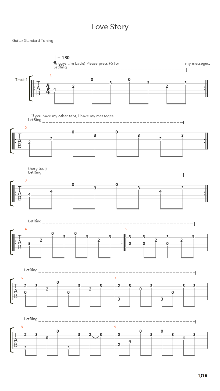 love story吉他谱