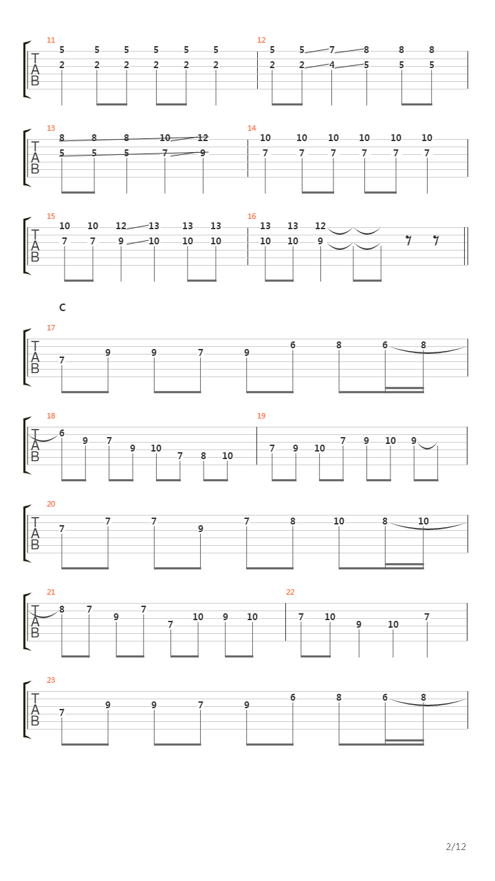 Notes For Flora吉他谱