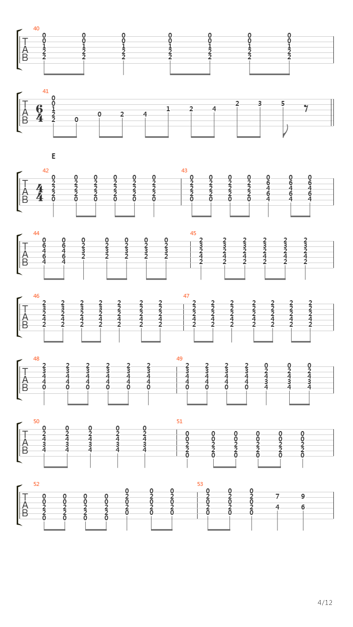 Notes For Flora吉他谱