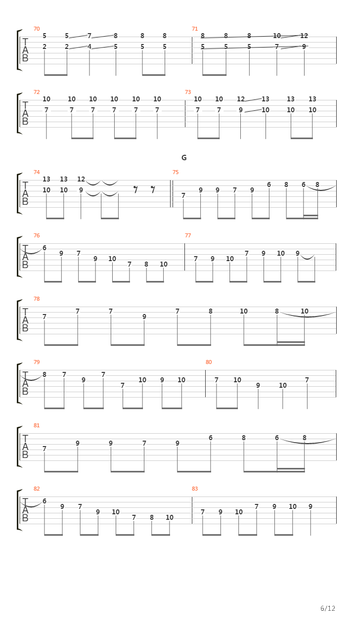 Notes For Flora吉他谱