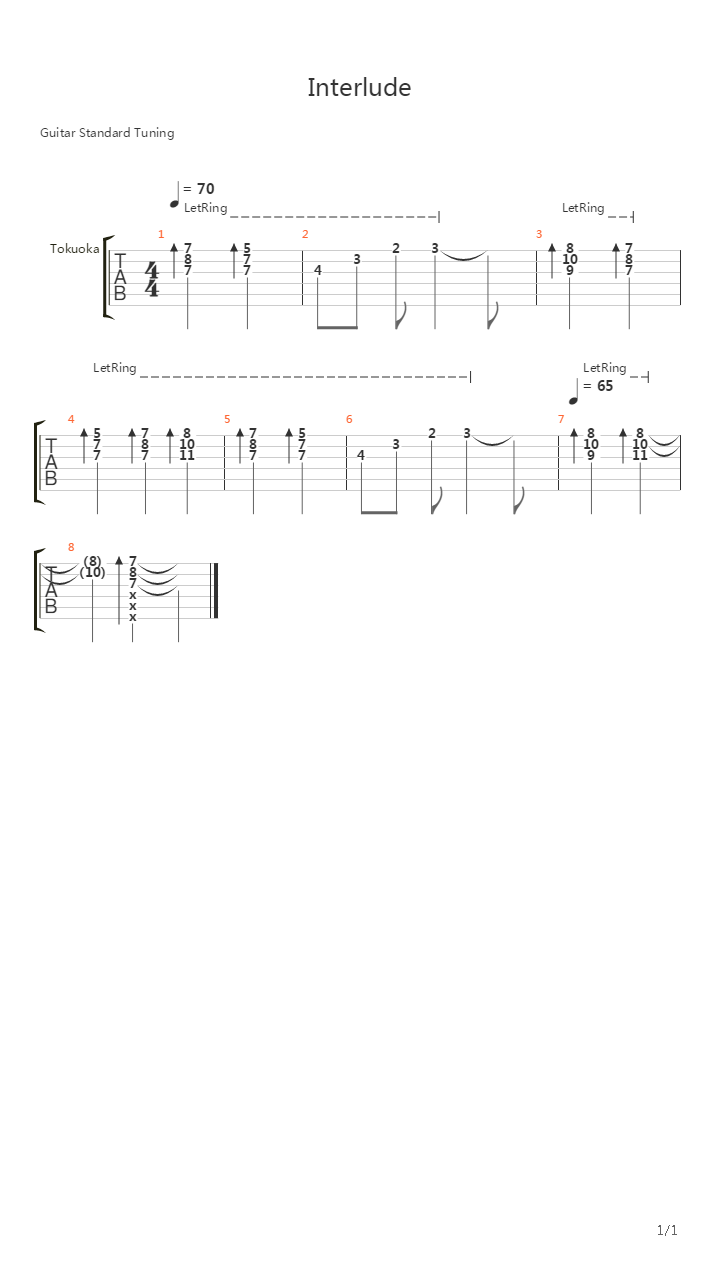 Interlude吉他谱