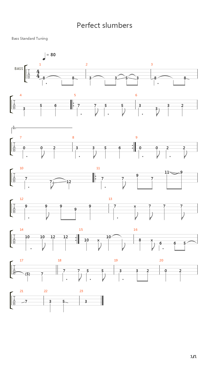 猫物语 OP - Perfect Slumbers吉他谱