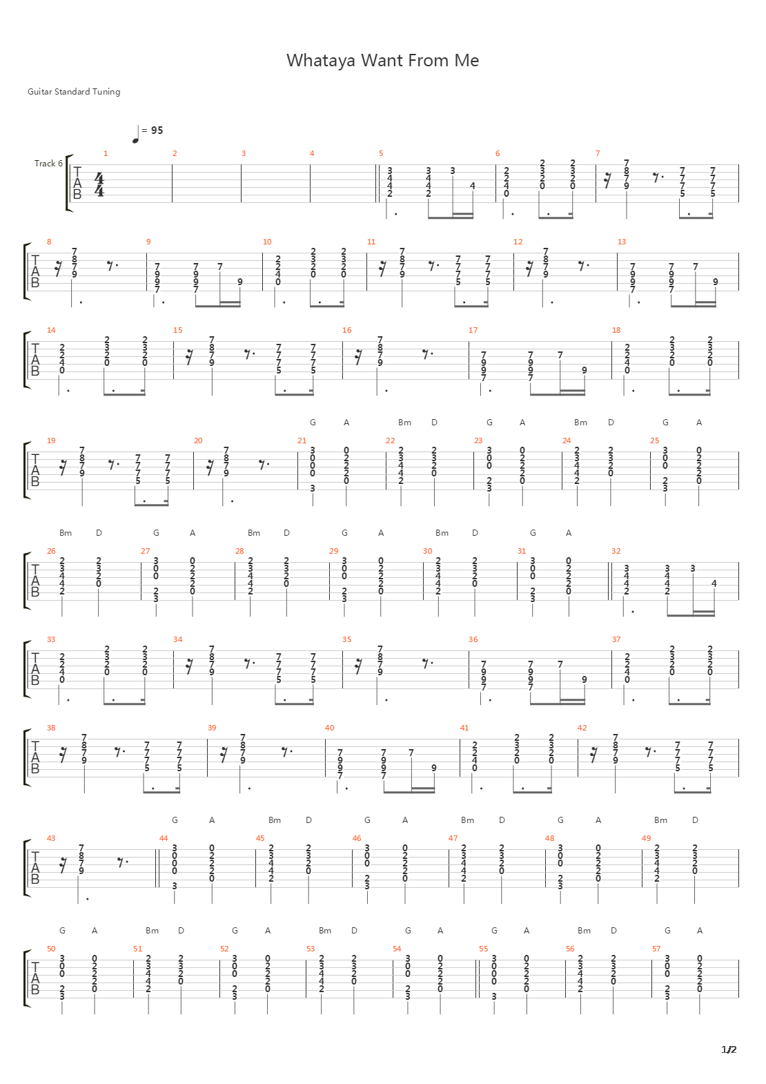 Whataya Want From Me吉他谱