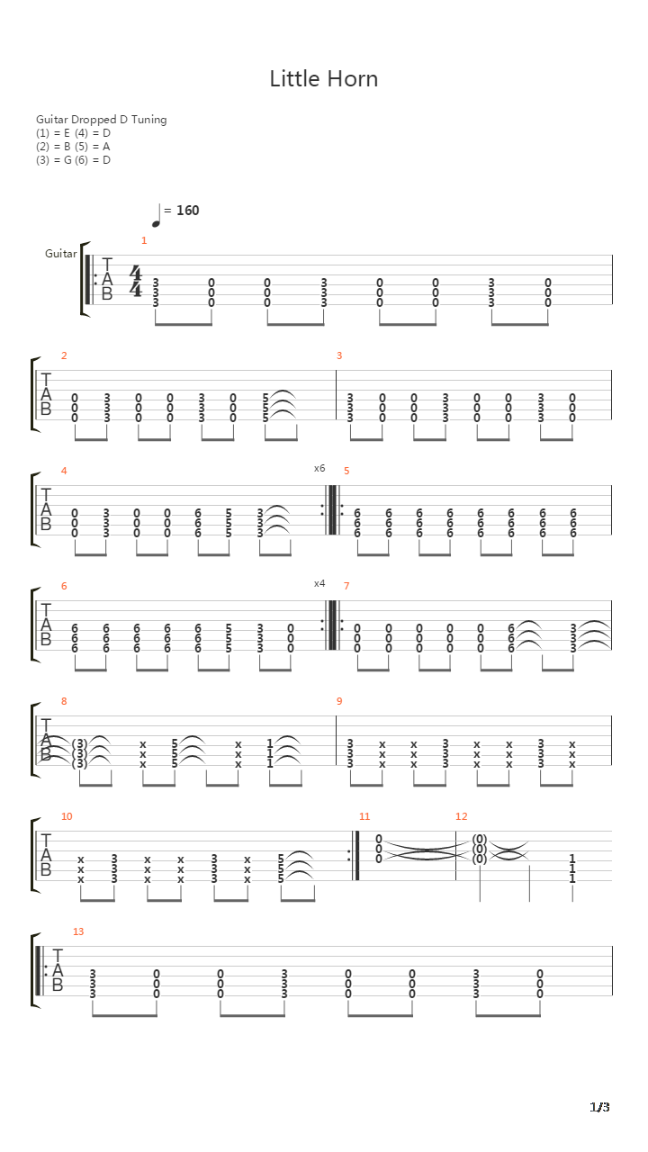 Little Horn吉他谱