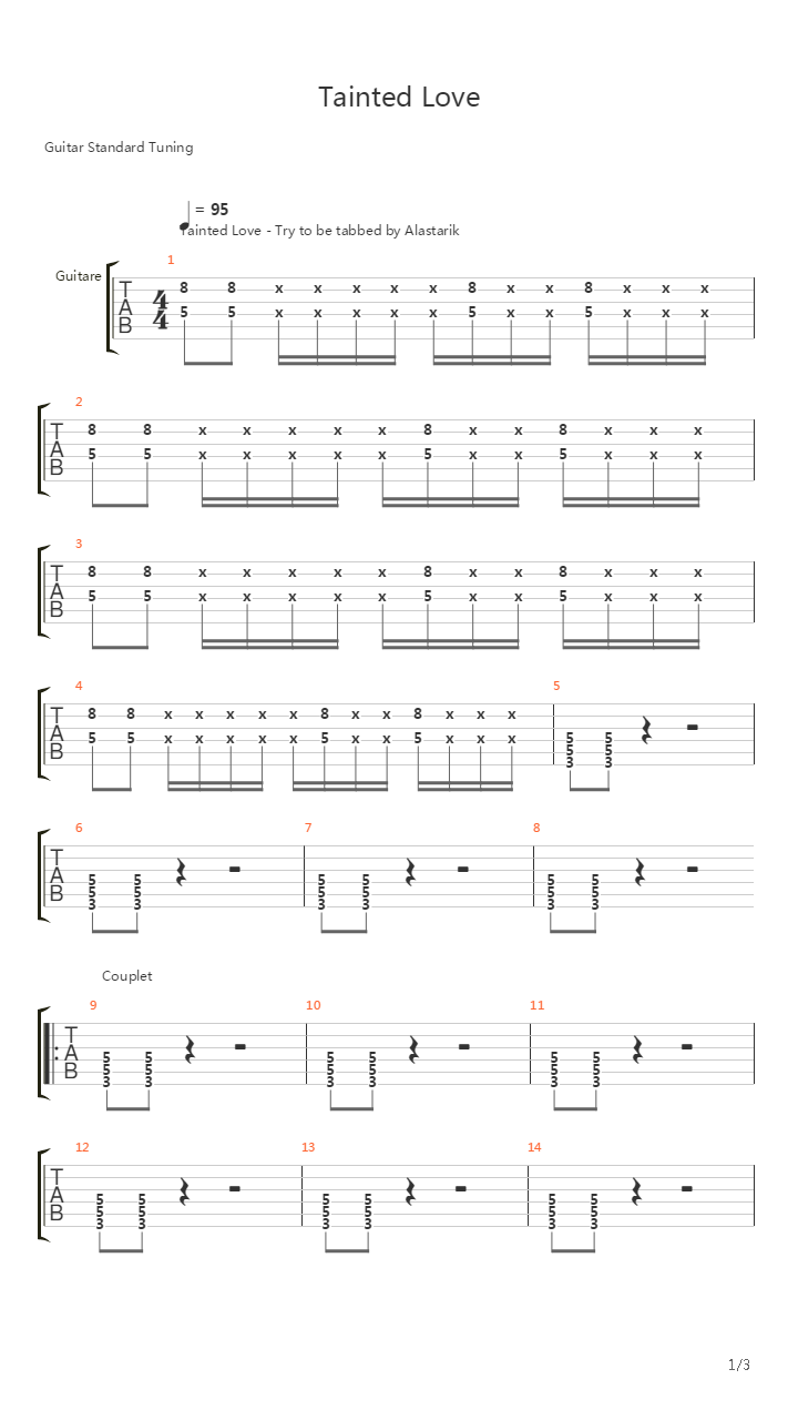 Tainted Love吉他谱