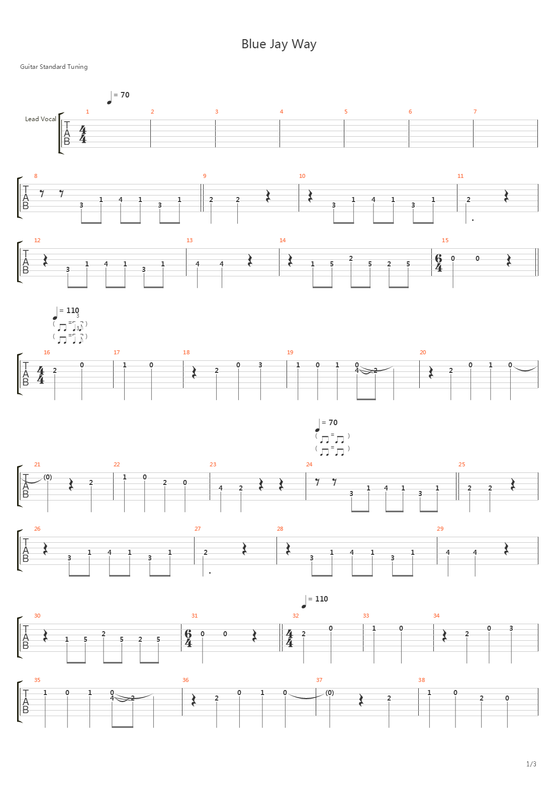 Blue Jay Way吉他谱