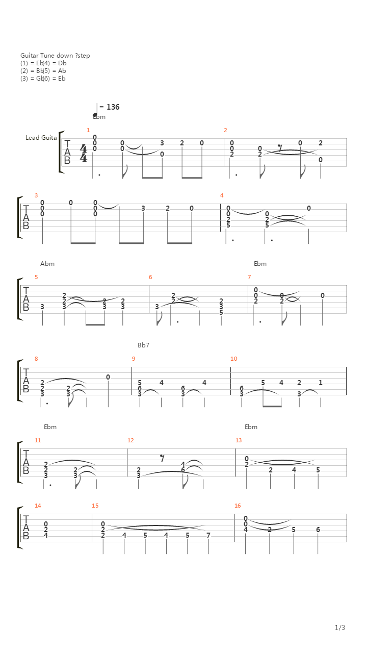 Cayenne吉他谱