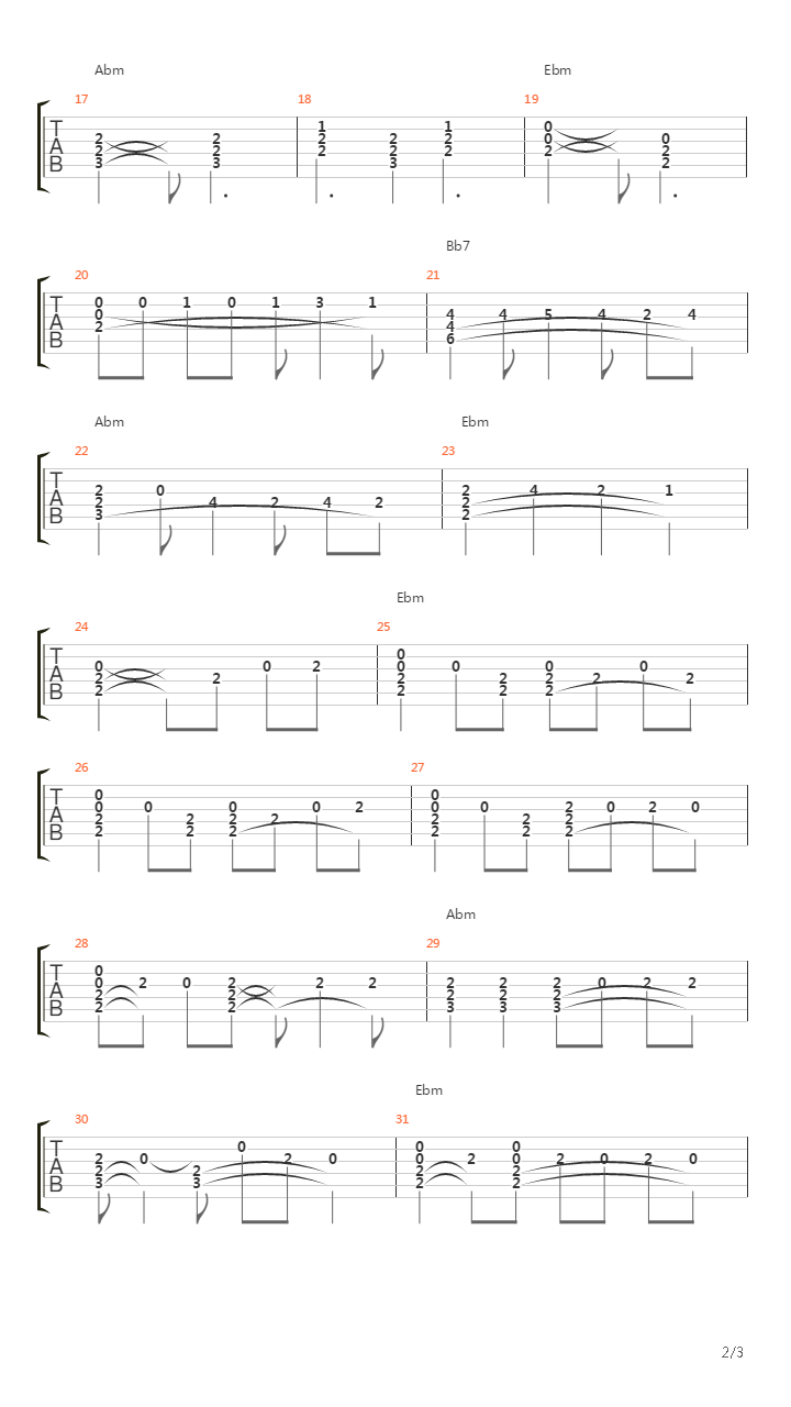 Cayenne吉他谱