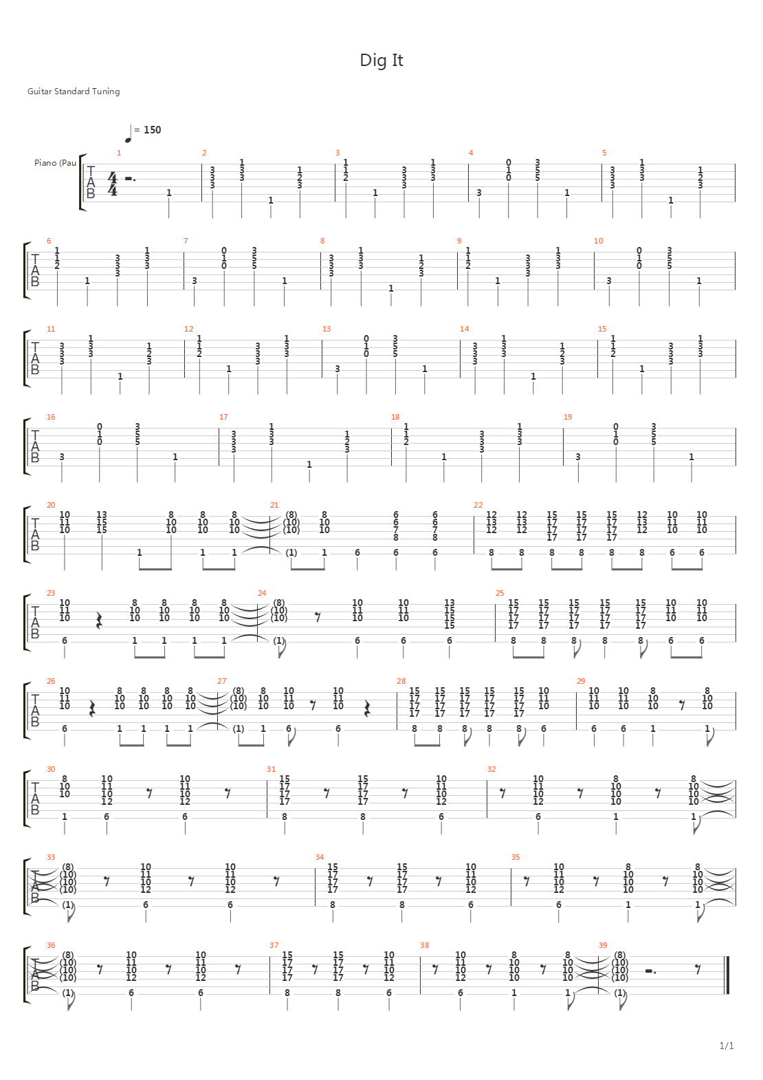 Dig It吉他谱