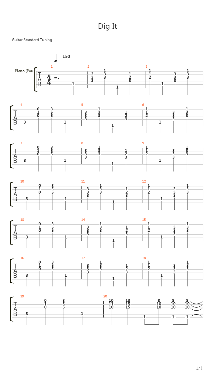 Dig It吉他谱